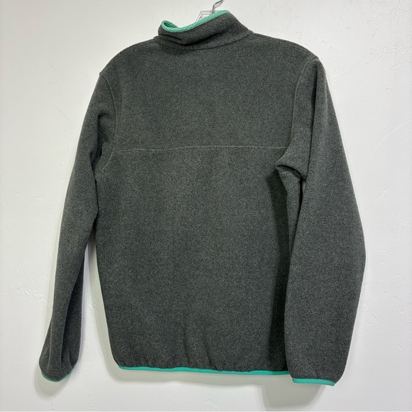 Patagonia Synchilla Women's Small Pullover Fleece Jacket Aqua Gray DAMAGE - Picture 5 of 11